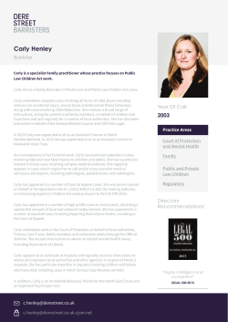 Carly Henley - Dere Street Barristers