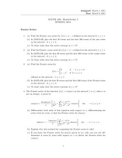MATH 480: Homework 5 SPRING 2011