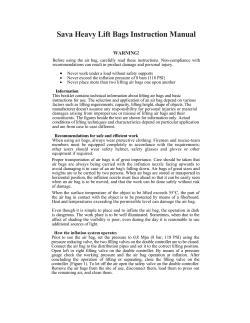 Heavy Lift Bags Instruction Manual