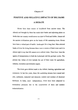 POSITIVE AND NEGATIVE IMPACTS OF BIG DAMS A DEBATE