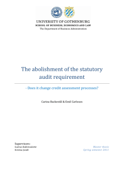 How is the credit assessment of SMEs affected by the