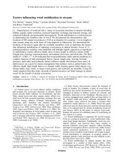 Factors influencing wood mobilization in streams