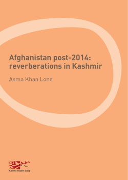 Afghanistan post-2014: reverberations in Kashmir