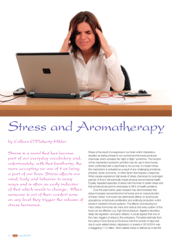 Stress and Aromatherapy - International Federation of Aromatherapists