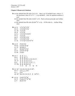 Chemistry 122 [ Tyvoll]