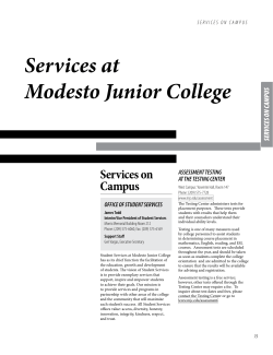 Services at Modesto Junior College