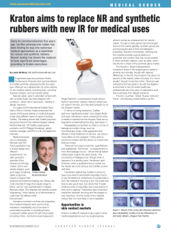 Kraton aims to replace NR and synthetic rubbers with new IR for