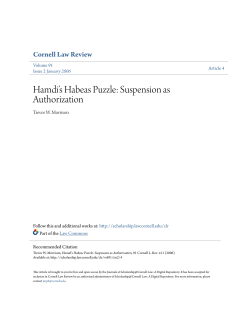 Hamdi`s Habeas Puzzle - Scholarship@Cornell Law
