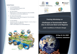 Challenges of Sustainable Water Use in Arid and Semi