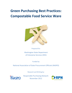 Compostable Service Ware - Responsible Purchasing Network
