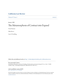 The Metamorphosis of Contract into Expand