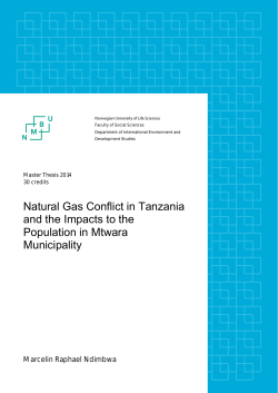 Natural Gas Conflict in Tanzania and the Impacts to the Population