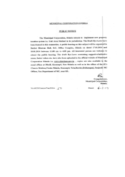 Unit Area Method, Bye-Laws - Municipal Corporation Shimla