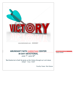 How God Builds Your Faith - Abundant Faith Christian Center