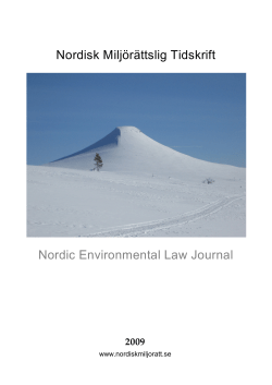 The Role of Courts in Environmental Law – a Nordic Comparative