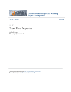 Event Time Properties - ScholarlyCommons