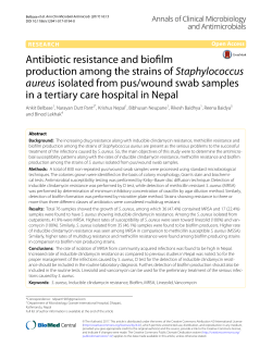 Antibiotic resistance and biofilm production among the strains of