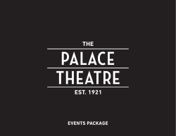events package - the palace theatre
