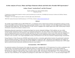 In-Situ Analysis of Traces, Minor and Major Elements in Rocks and