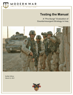 Testing the Manual - Modern War Institute