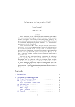 Refinement to Imperative/HOL