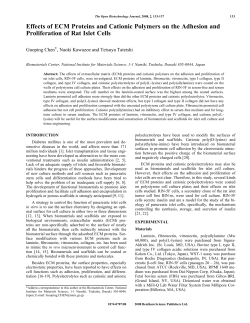 Effects of ECM Proteins and Cationic Polymers on the Adhesion and