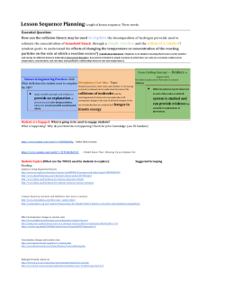 Essential Question: How can the collision theory may be used to