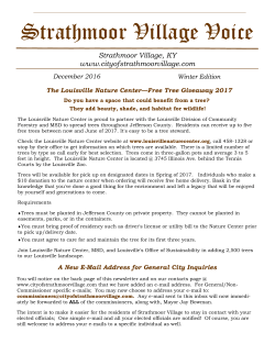 Newsletter 12.2016 - City of Strathmoor Village