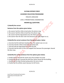 Level 3 English Promotional Exam