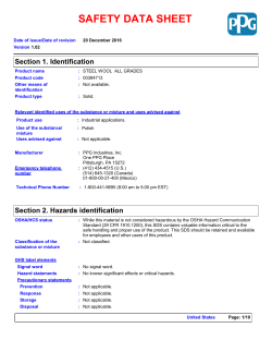 safety data sheet