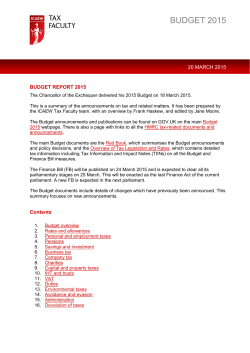 budget 2015