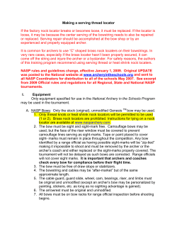 Making a serving thread locator If the factory nock locator breaks or