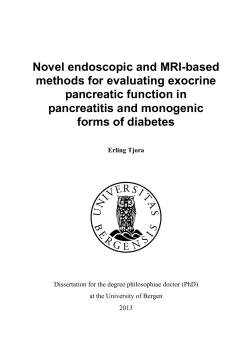 Novel endoscopic and MRI-based methods for - (BORA)