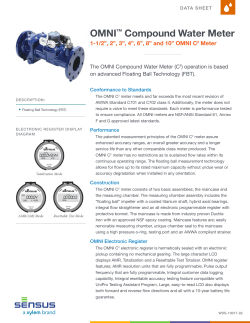 OMNI&trade; Compound Water Meter