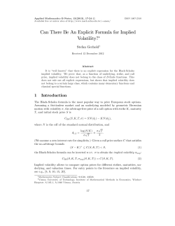 Can There Be An Explicit Formula for Implied Volatility?