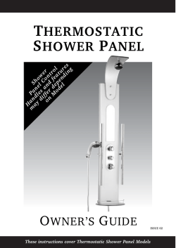 Thermostatic Shower Panel