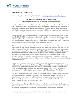 FOR IMMEDIATE RELEASE - Rhode Island Housing
