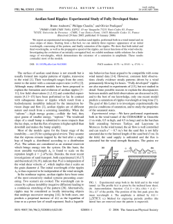 Aeolian Sand Ripples: Experimental Study of Fully Developed States