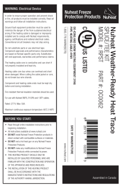 Heat Shrink Installation Instructions