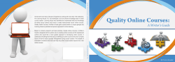 Quality Online Courses: A Writer`s Guide