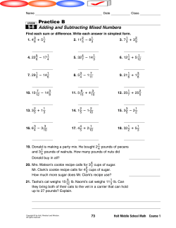 Practice B 5-8 - Scarsdale Public Schools