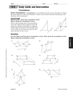 Study Guide and Intervention