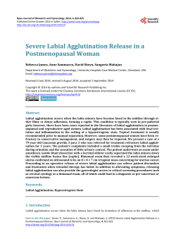 Severe Labial Agglutination Release in a Postmenopausal Woman
