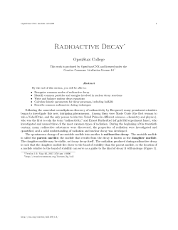 Radioactive Decay