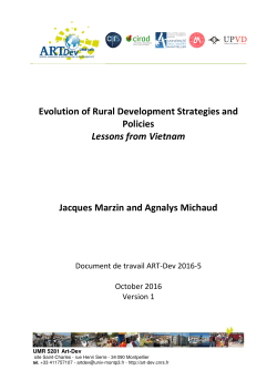 Marzin Michaud 2016 Rural development - ART-Dev