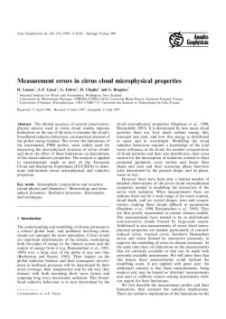 Measurement errors in cirrus cloud microphysical properties