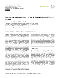 Bryophyte colonization history of the virgin volcanic island Surtsey