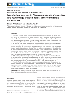Longitudinal analysis in Plantago: strength of selection and reverse