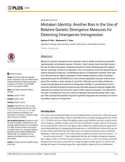 Mistaken Identity: Another Bias in the Use of Relative Genetic