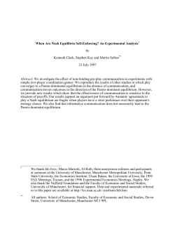 When Are Nash Equilibria Self-Enforcing? An Experimental Analysis